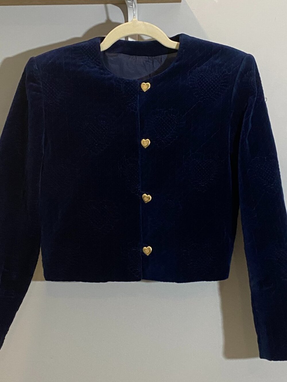 Max Mara Pianoforte ~ Quiet Luxury ~ Vintage Velveteen Quilted Cropped Jacket